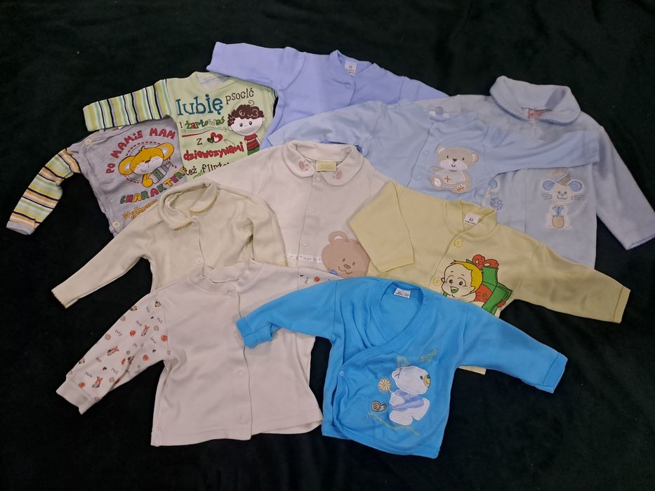 89 szt. Ubranek Wyprawka dla chłopca roz. 56 - 62