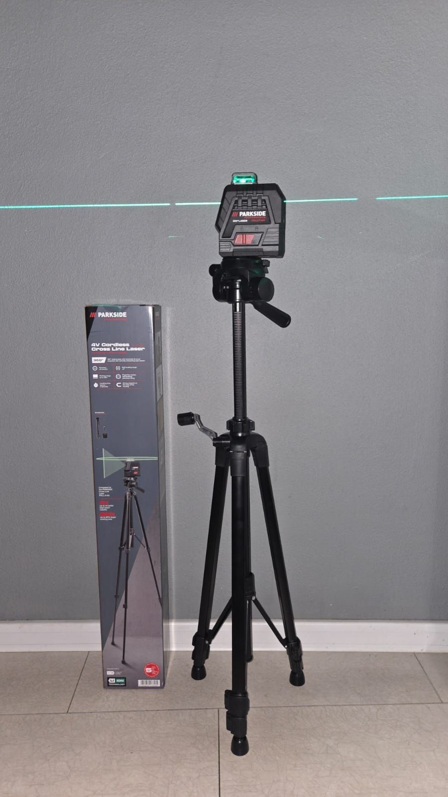 PARKSIDE PERFORMANCE Akumulatorowy laser krzyżowy  360