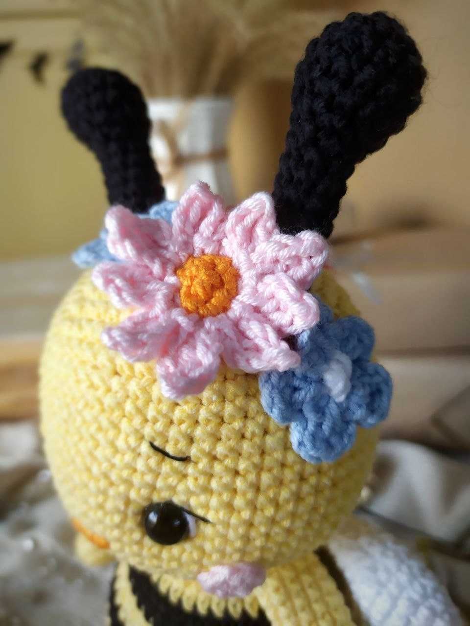 Maskotka, Zabawka, pszczoła, amigurumi, Handmade, dla dzieci