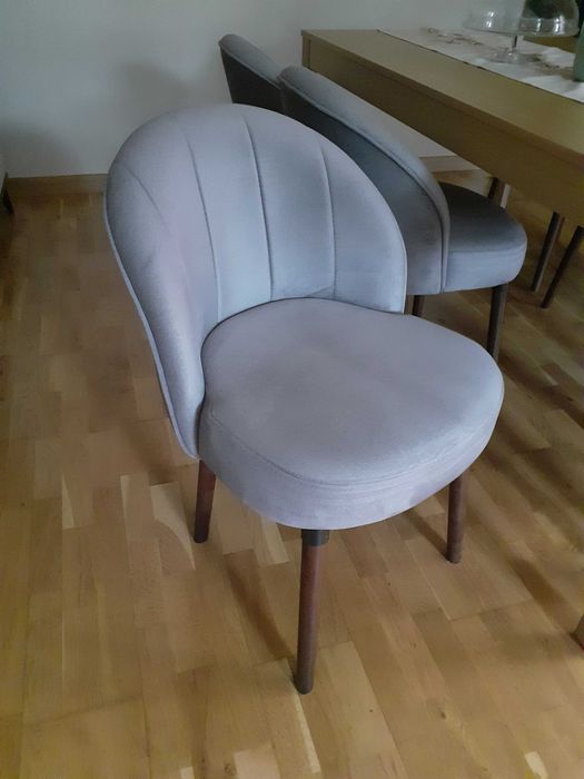 6 x krzesło welurowe szare - rezerwacja