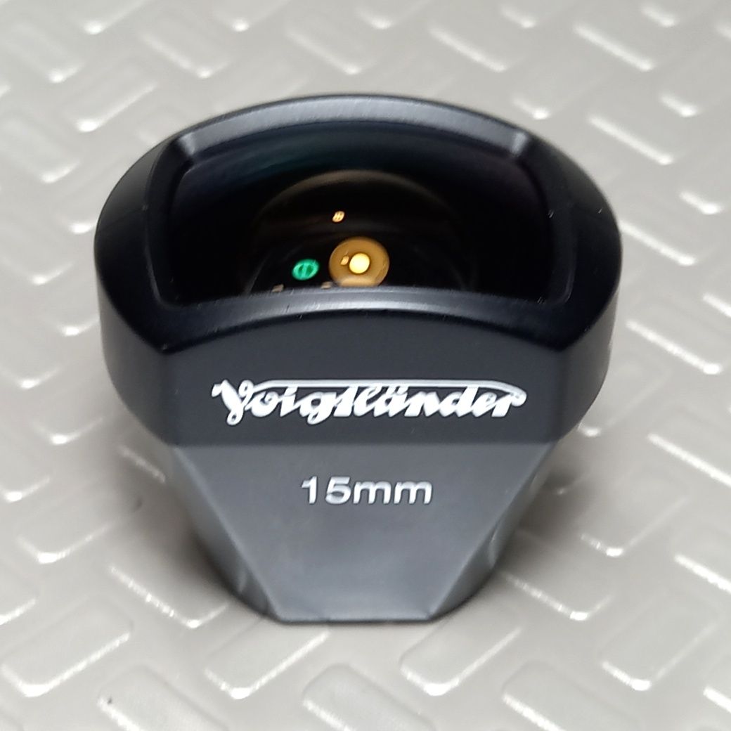 Viewfinder Voightlander 15mm novo com bolsa e caixa
