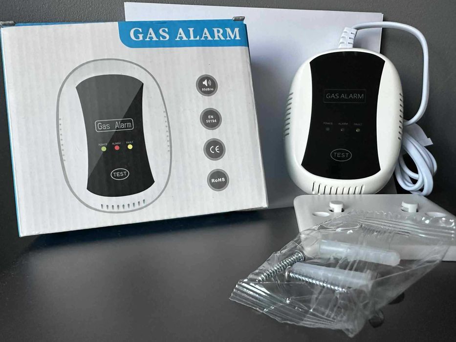 Detektor Alarmowy Wykrywający GAZ ZIEMNY Do Kotłowni/Junkersa itp NOWY