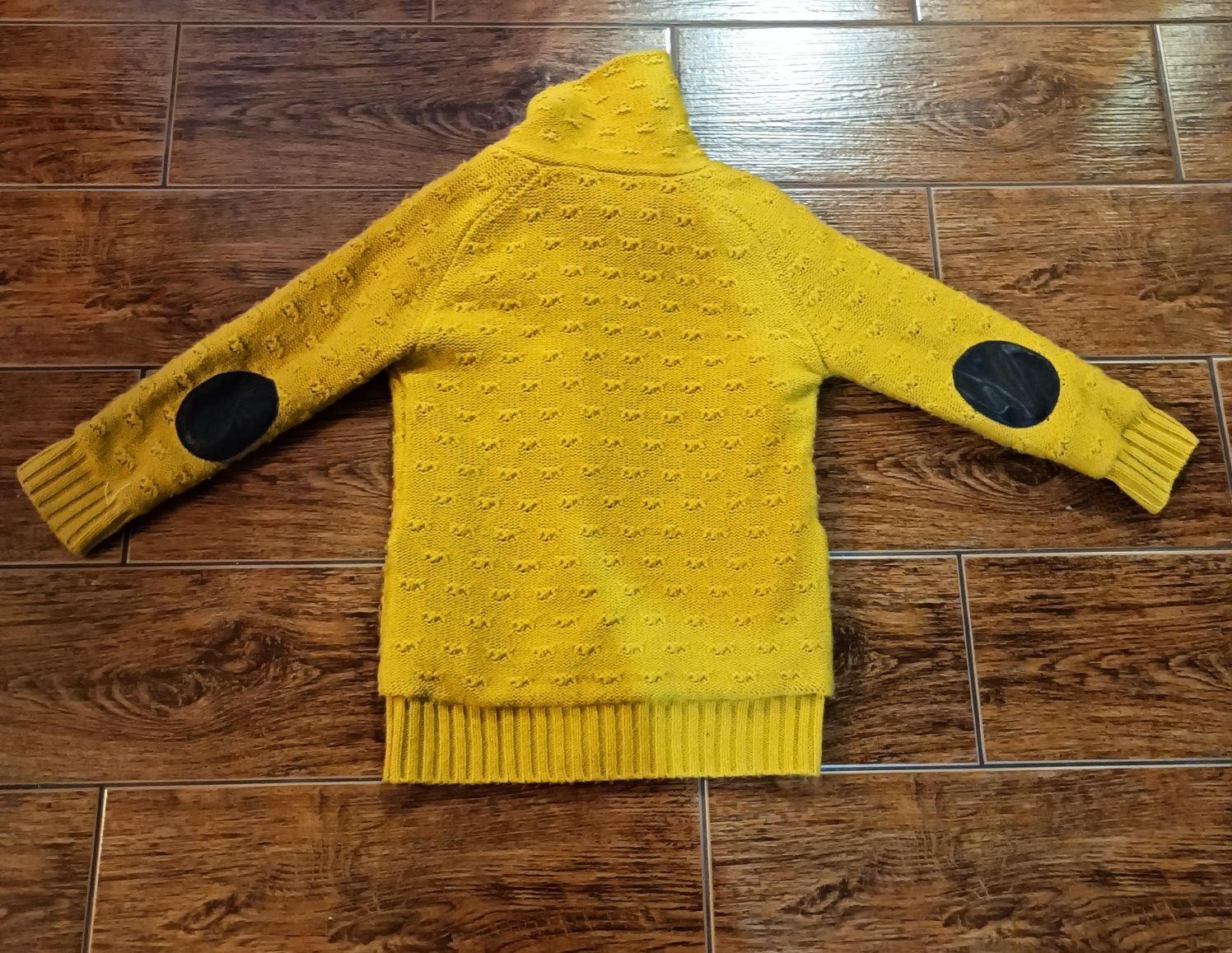 Gruby sweter rozpinany na polarku, kardigan rozm. 116/122