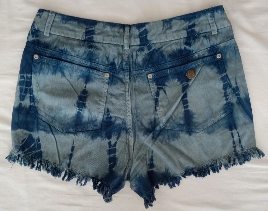 Calções de ganga curtos tie dye Deeply