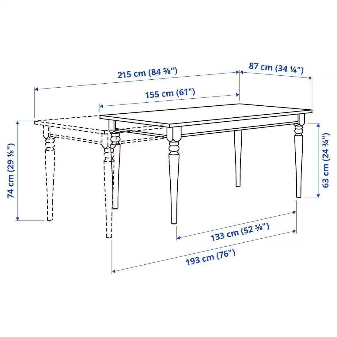 INGATORP Stół rozkładany czarny 155/215x87 Nowy w kartonie Okazja IKEA