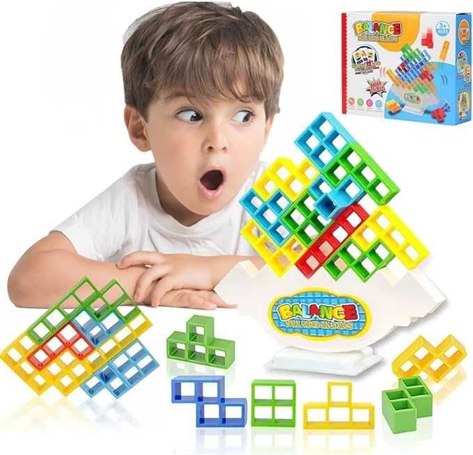 GRA TETRIS układanka 16 klocków+22 karty MONTESSORI PREZENT DZIECKO!