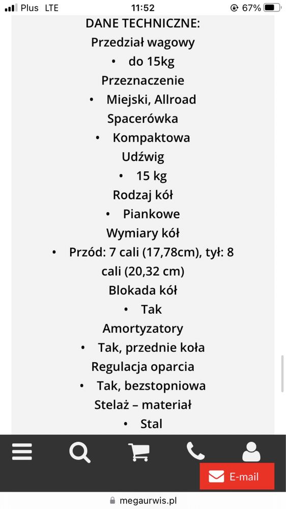 Spacerówka Lionelo Emma Plus