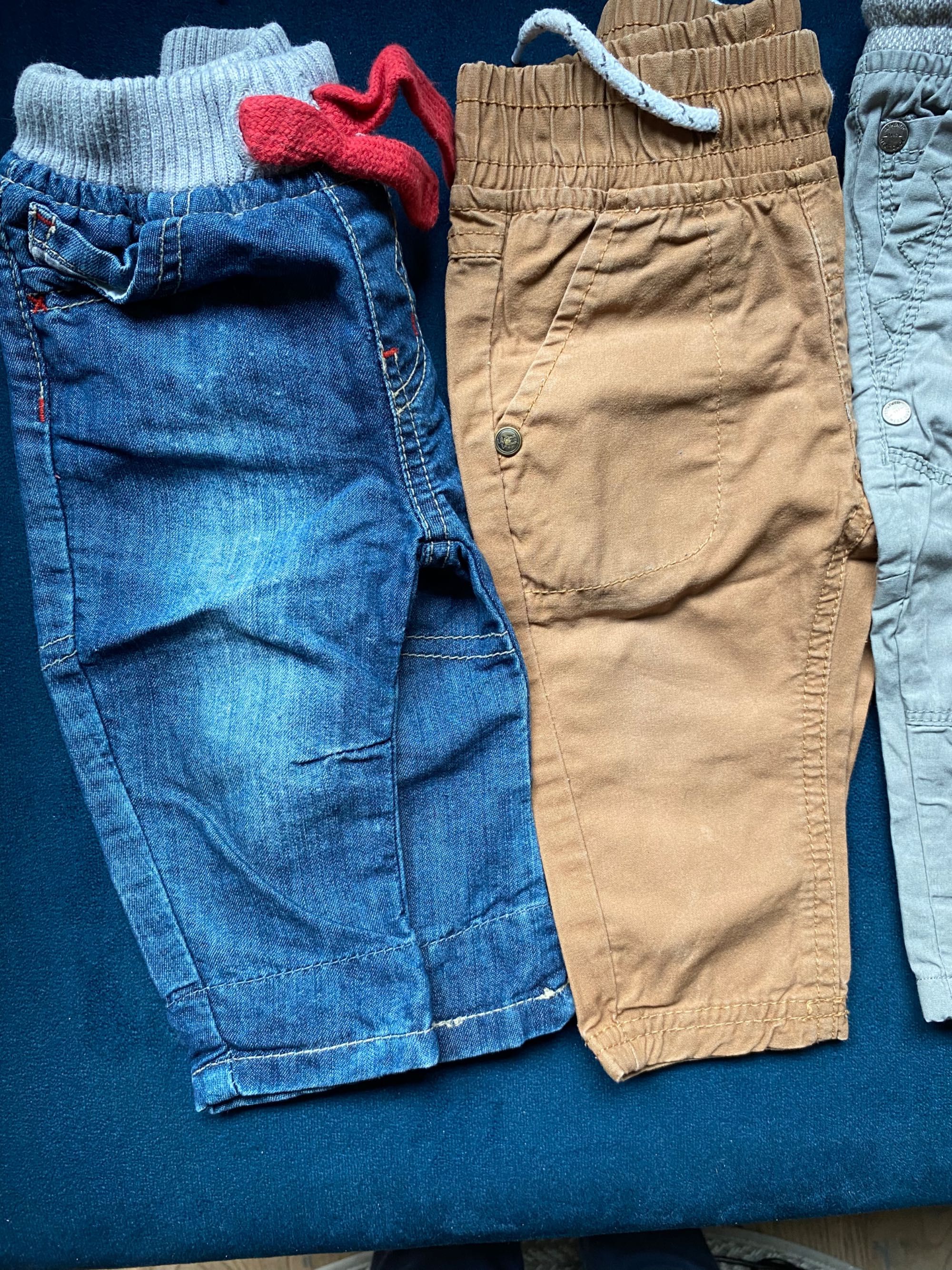 Komplet spodni jeansy dzieciece 62