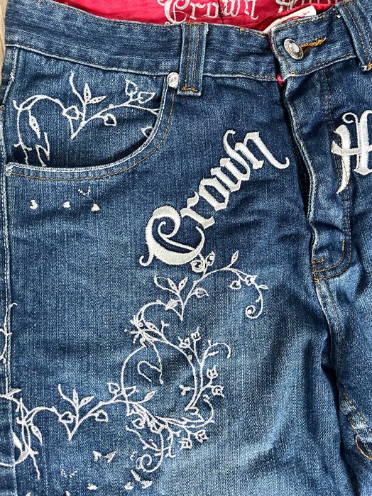 Vintage рідкісні crown holder y2k джинси