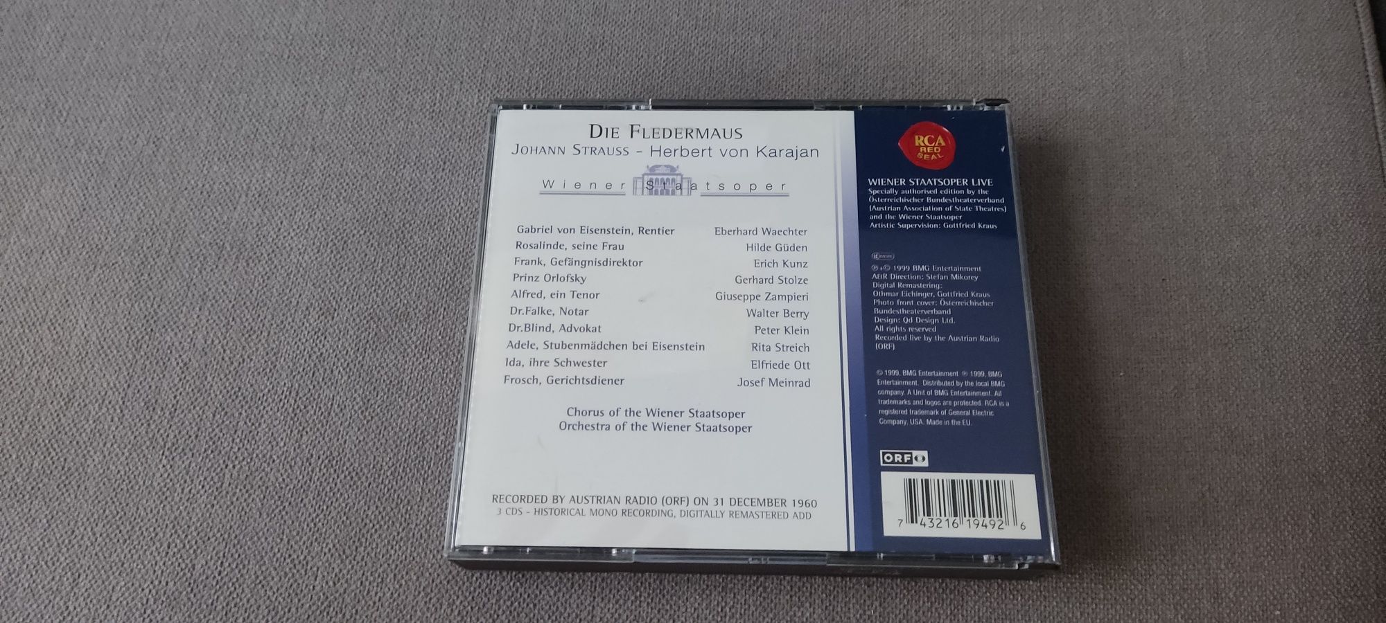 Die Fledermaus Johann Strauss Herbert von Karajan Waechter