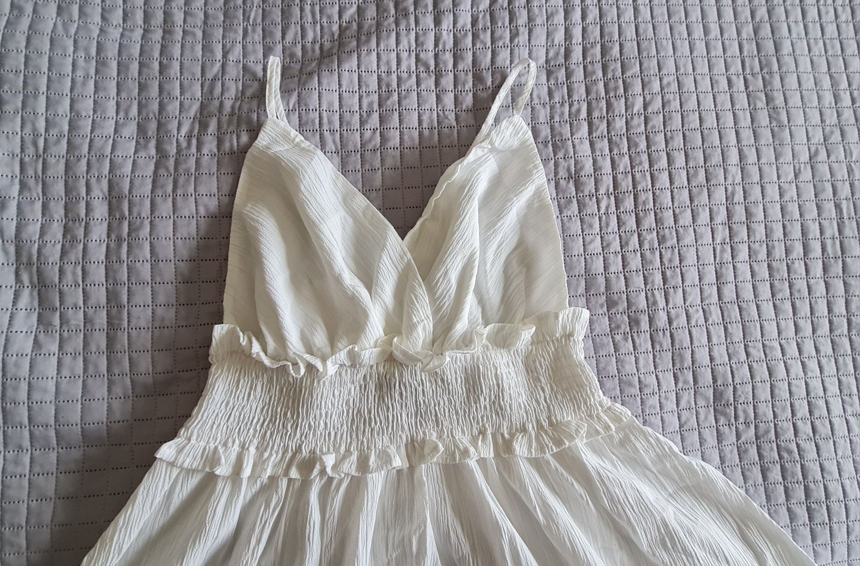 NOWA Sukienka na ramiączkach biała boho r. L/XL
