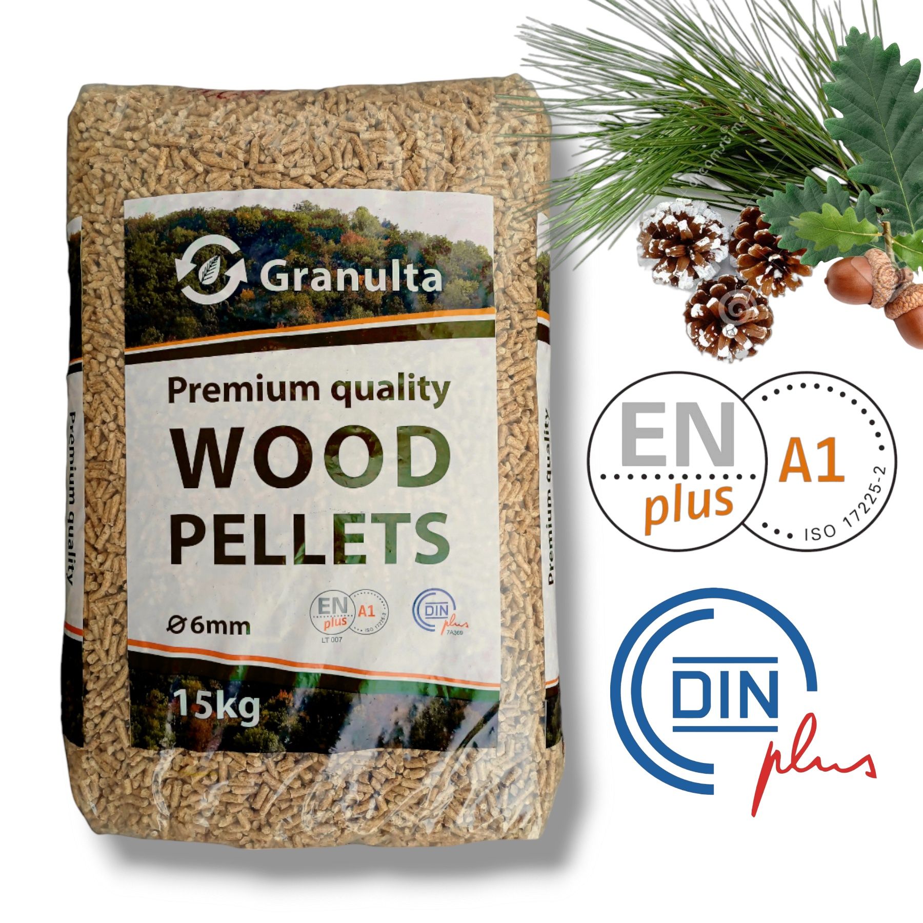 Pellet Granulta EN Plus, A1, Din plus