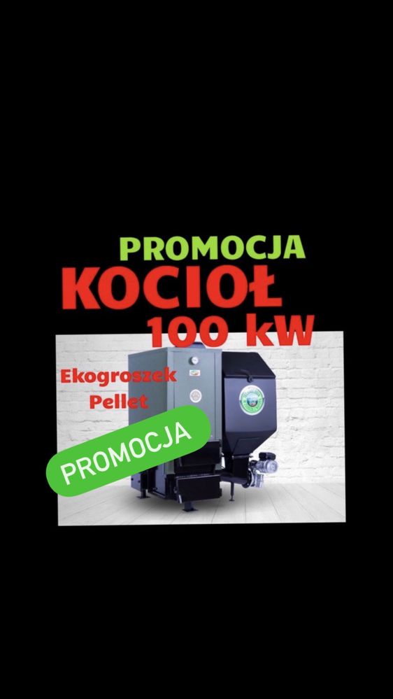 Kocioł piec na ekogroszek pellet 100 kW 5 klasa eco design PROMOCJA