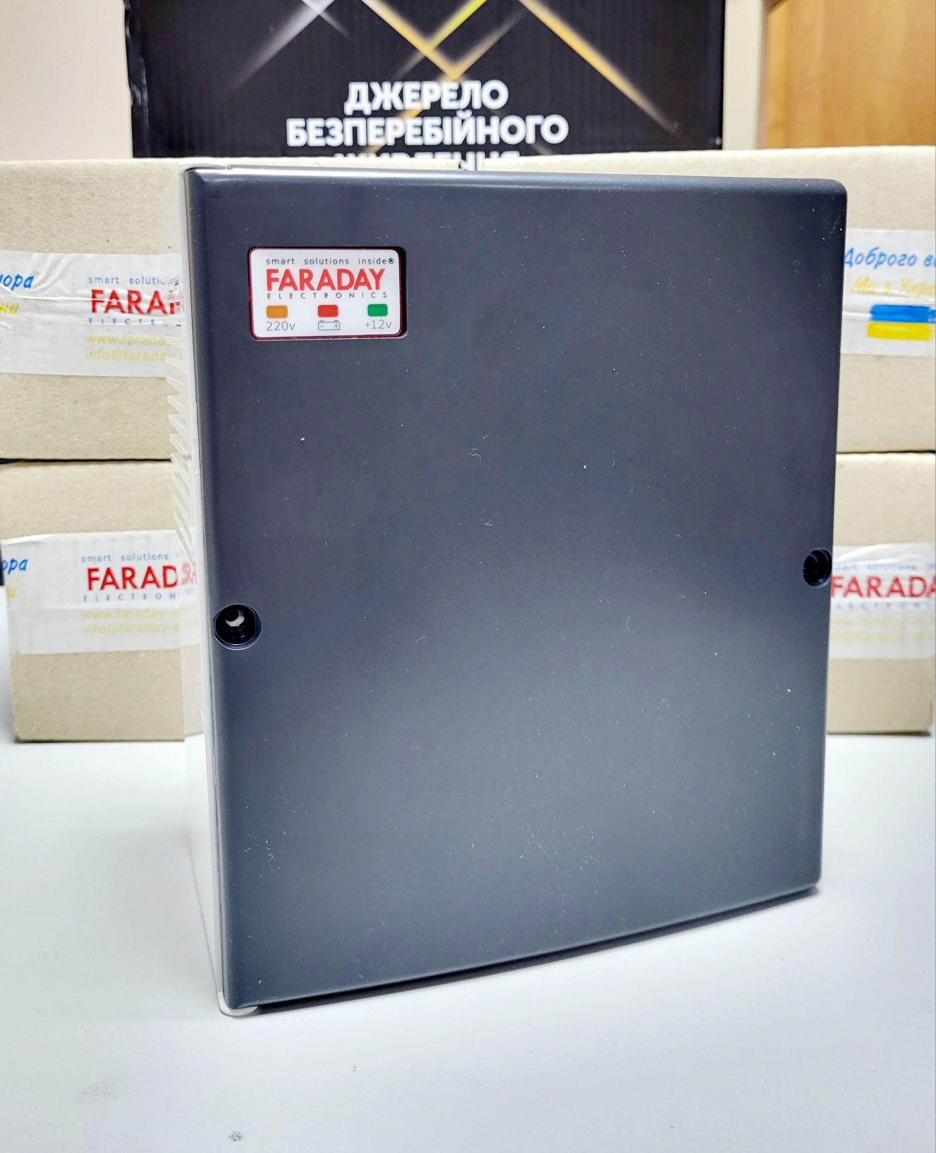 Джерело безперебійного живлення Faraday 55W UPS під акумулятор 7-9А/г