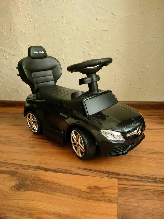 Jeździk Auto Pchacz Mercedes dla dziecka 4w1 z rączką w opakowaniu