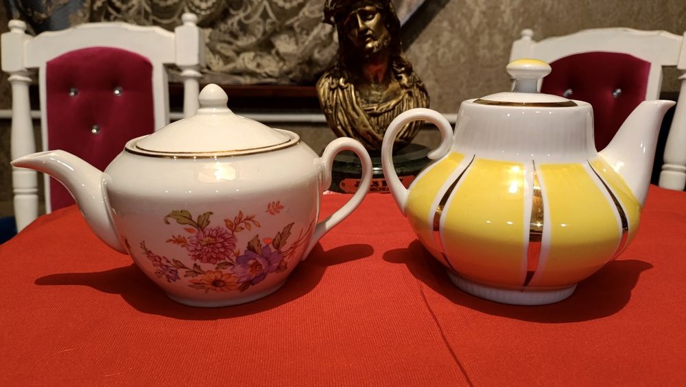 Агитационный фарфор,чашки,блюдца,Дулево,соусник,туфельки,СССР,Чехия.