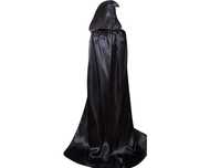 Peleryna z kapturem czarna, dł. 130 cm (bez kaptura) Halloween Cosplay