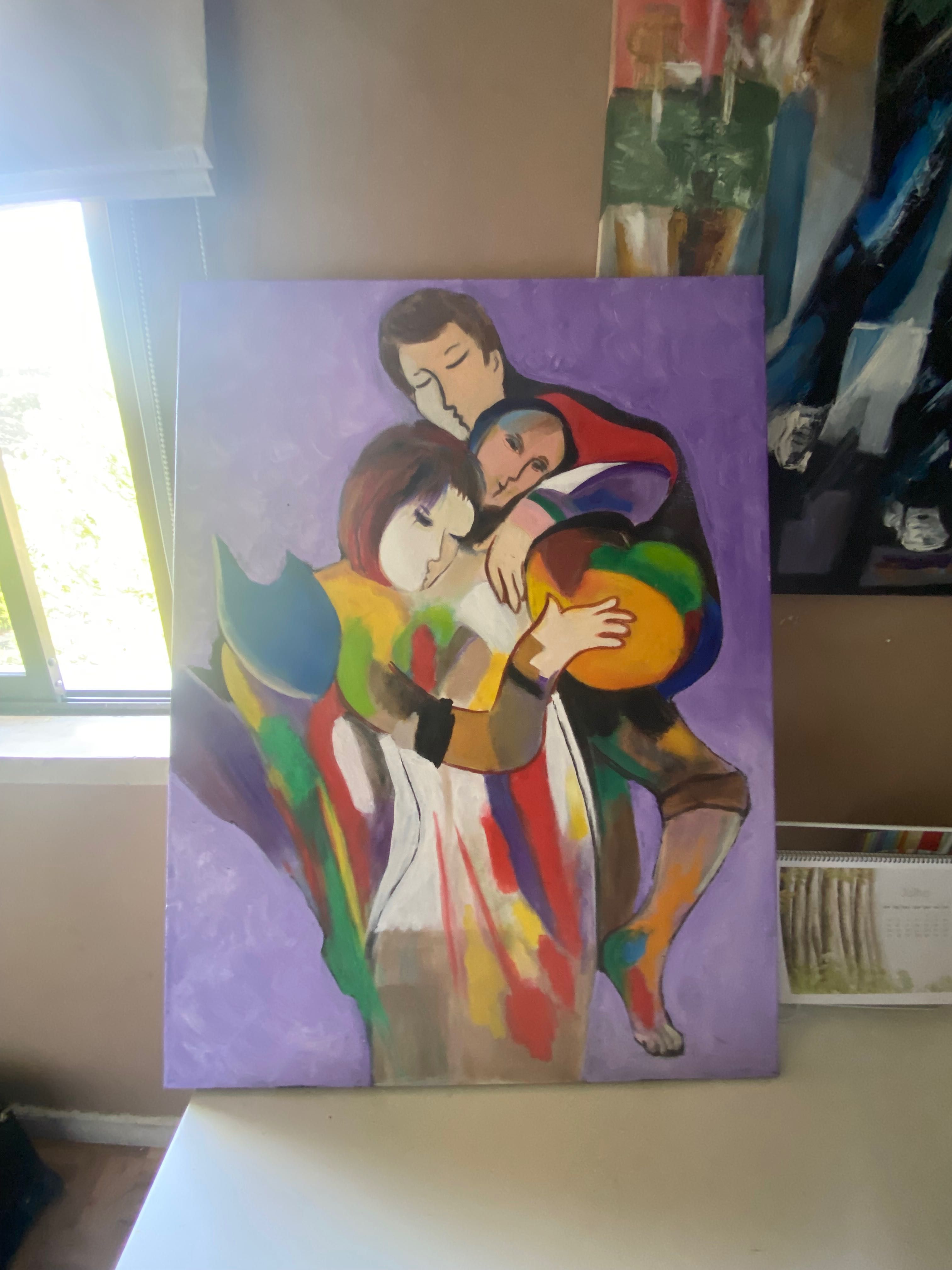 Quadro colorido/ pintura a óleo 60 x 80 cm