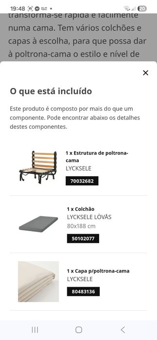 Sofa cama IkEA / Poltrona cama IKEA
