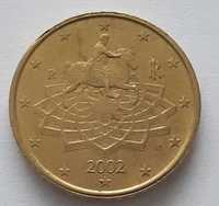 50 euro cent 2002 destrukt Włochy moneta kolekcjonerska