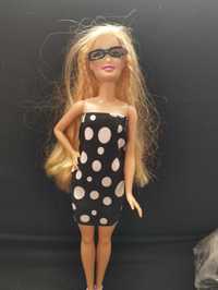 zestaw sukienka i okulary dla lalki Barbie ubranko