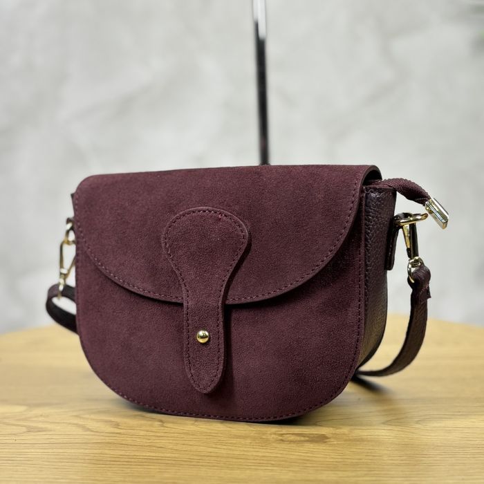 Torebka instagramka łódka skóra naturalna zamsz Varlesca Chicaca