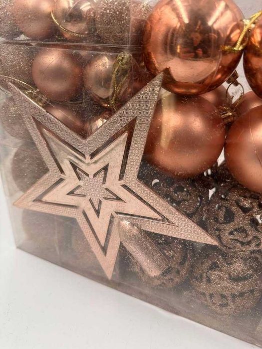 Bombki choinkowe gwiazda nietłukące się plastikowe 101 szt.
