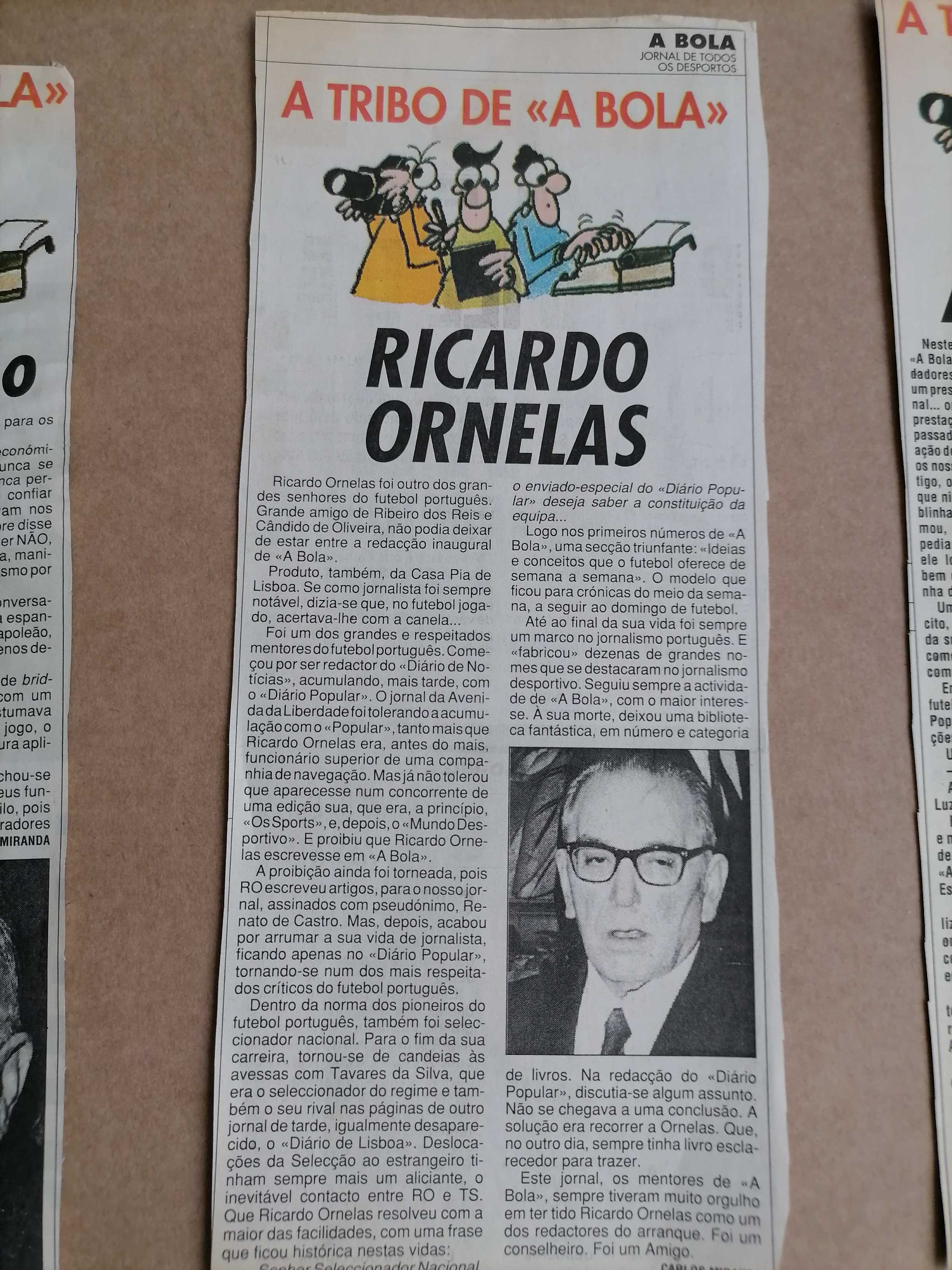 A BOLA Recortes/Recordação  A Tribo de A BOLA 1994 por Carlos Miranda