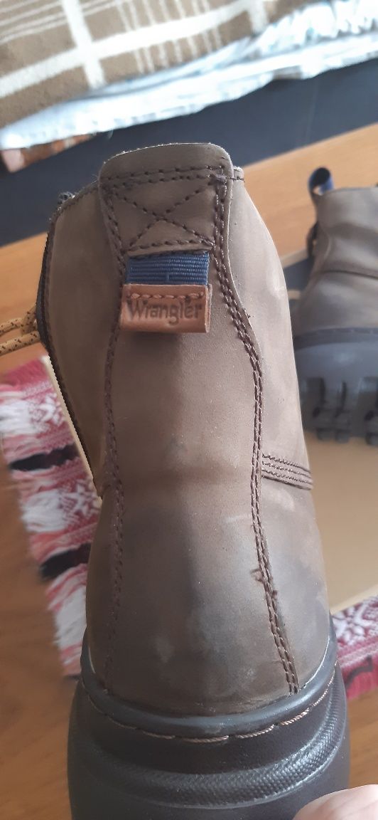 Buty sznurowane Wrangler STONER- Skóra- Zimowe