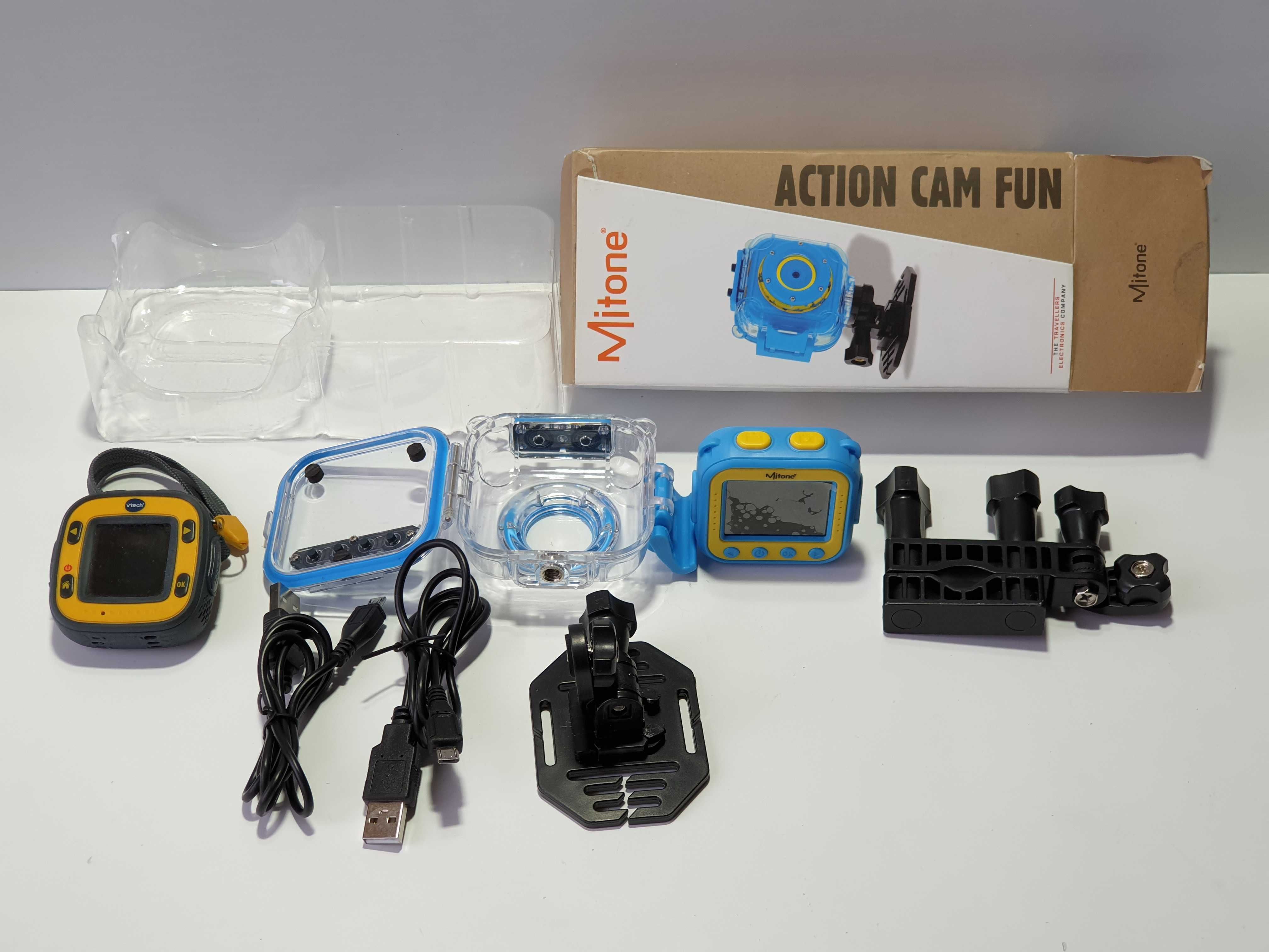 екшен камера 2шт + комплект mitone vtech