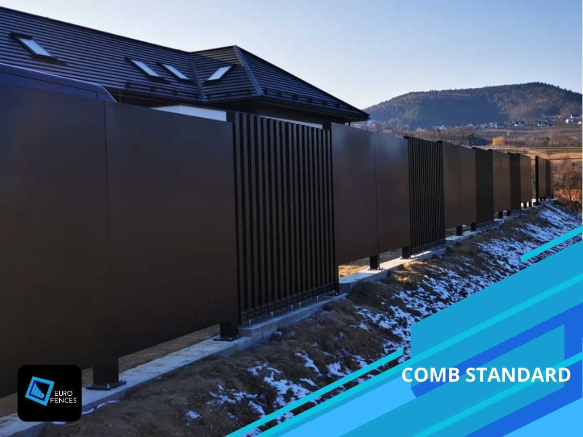 Ogrodzenie Aluminium EuroFences Polski producent - model Comb Standard