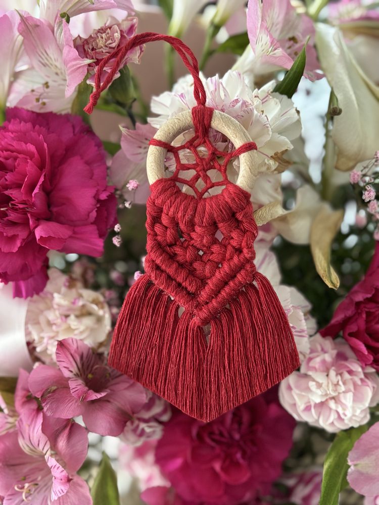 Mini łapacz snów makrama boho frędzle breloczek zawieszka do auta