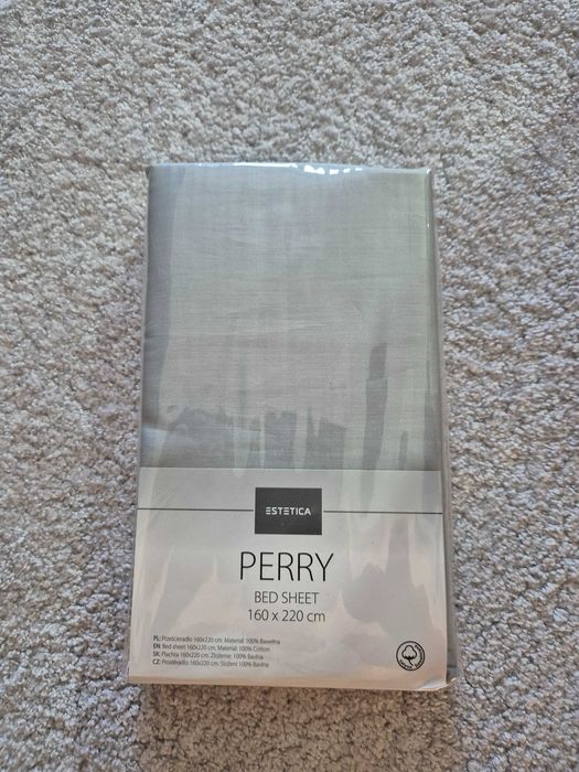 Prześcieradło 160x220cm, szare, Nowe