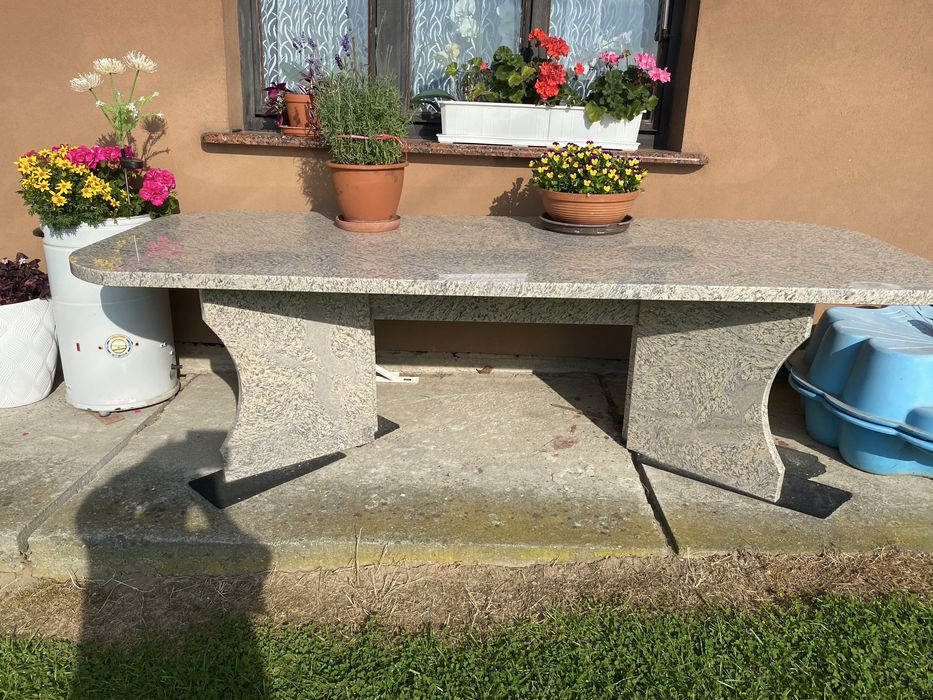 Stół granitowy Juparana 248x96x70 cm – blat 4 cm – transport gratis
