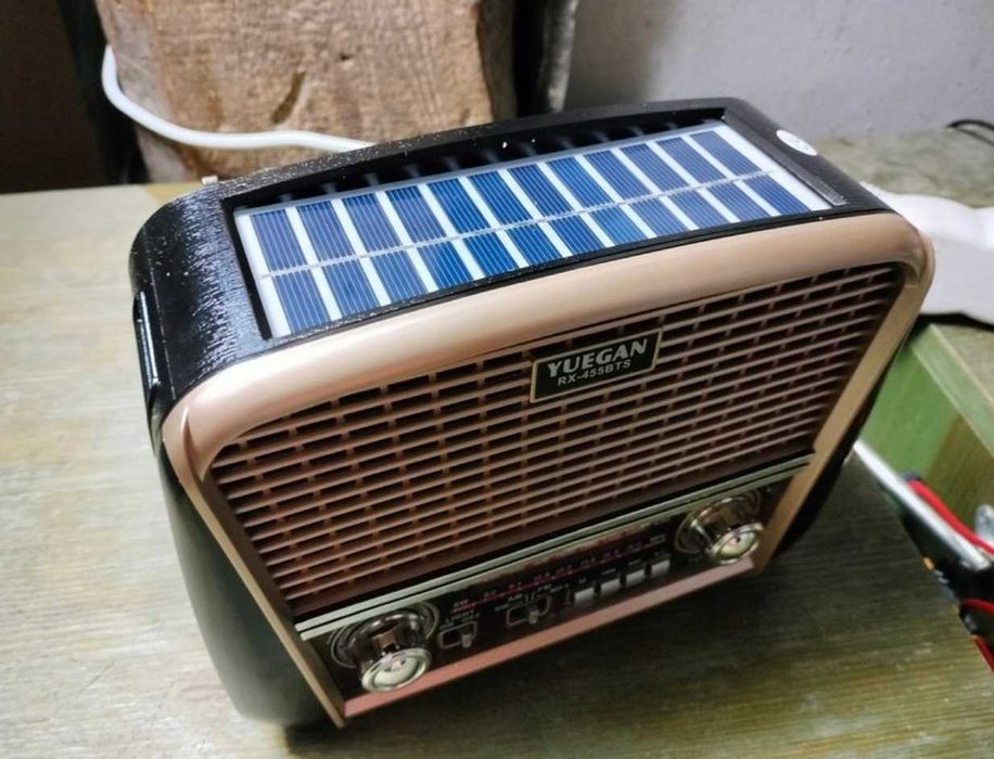 RADIO SOLARNE przenośne retro na akumulator Bluetooth FM AM SW SD USB