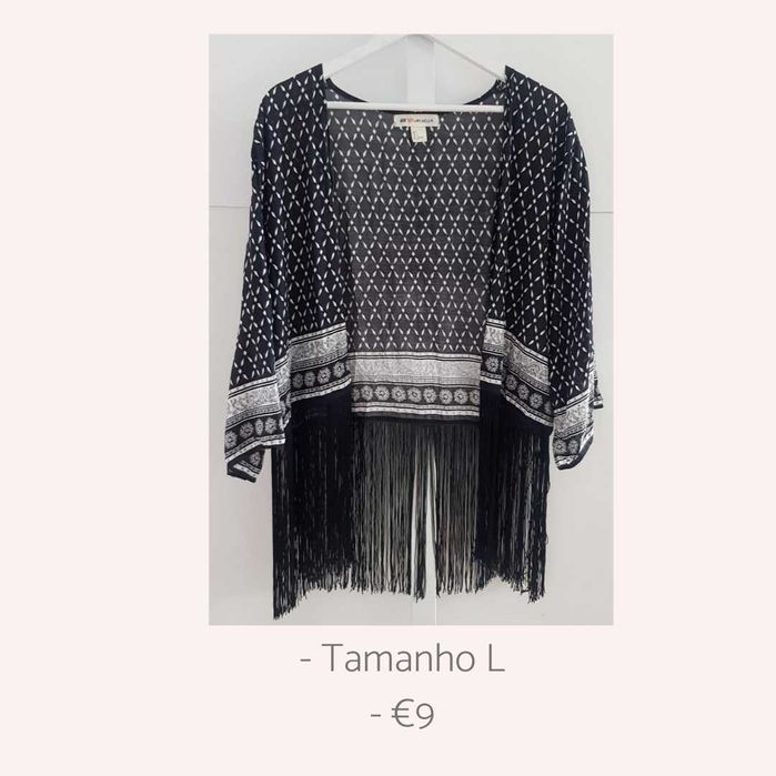 Kimono Franjas Variados