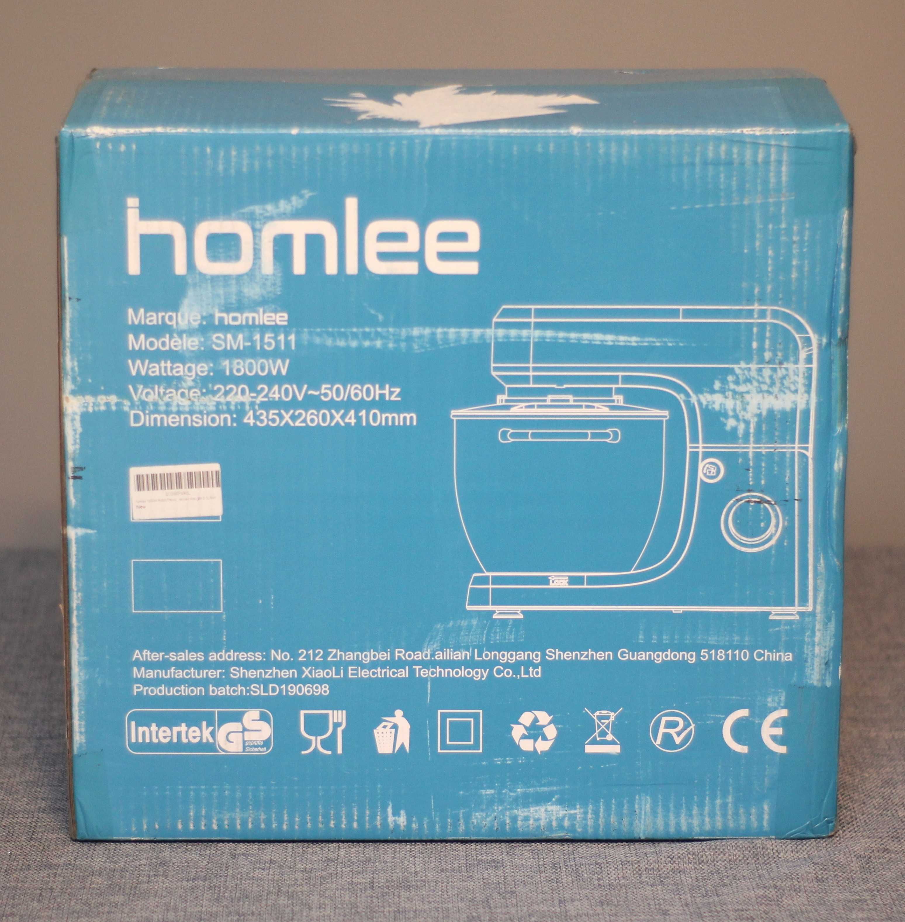 Homlee Robot Mikser Planetarny 6,5L 1800W na prezent