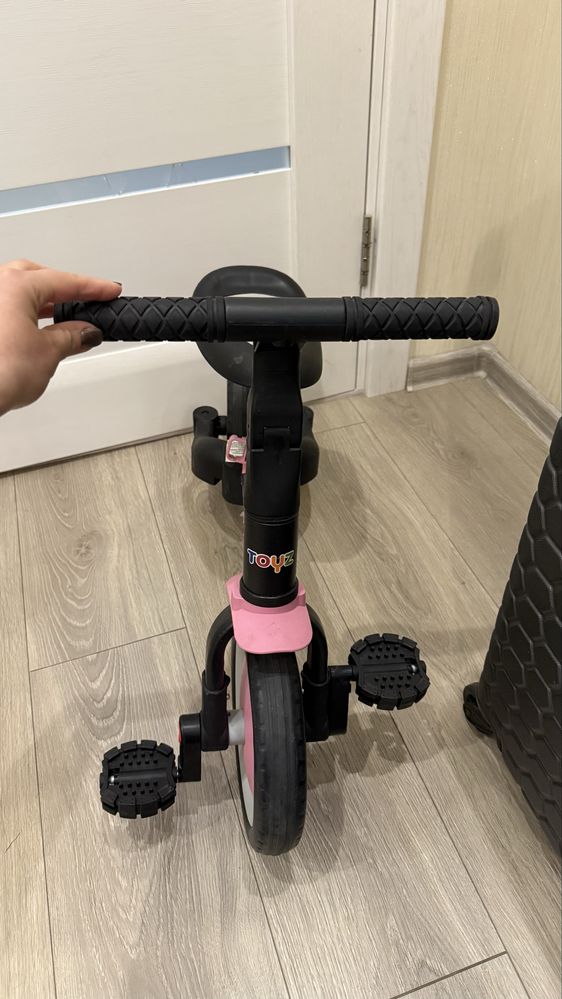 Велосипед беговел рожевий Caretero Toyz Fox 2 в 1
