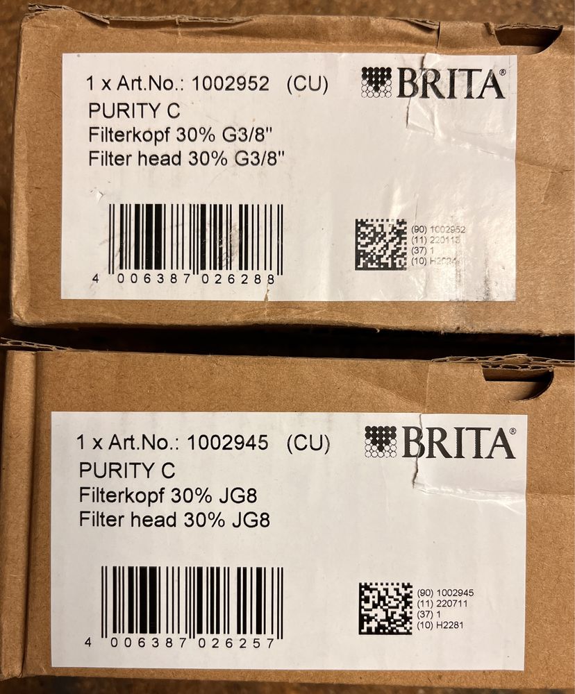 Zestawy Brita - głowice Purity C 3/8"  wkłady C150 Quell ST