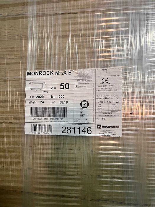 Wełna skalna Rockwool MONROCK MAX E  i ROOFROCK 30 E OKAZJA !!