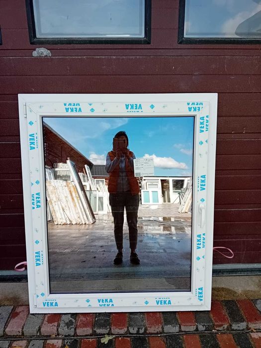 Nowe okno 117x138 jednoskrzydłowe białe pcv okna DOWÓZ CAŁY KRAJ