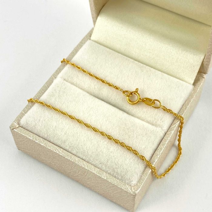 ZŁOTA bransoletka KORDEL 1,2mm PRÓBA 585 (14K) długość 18,5 cm