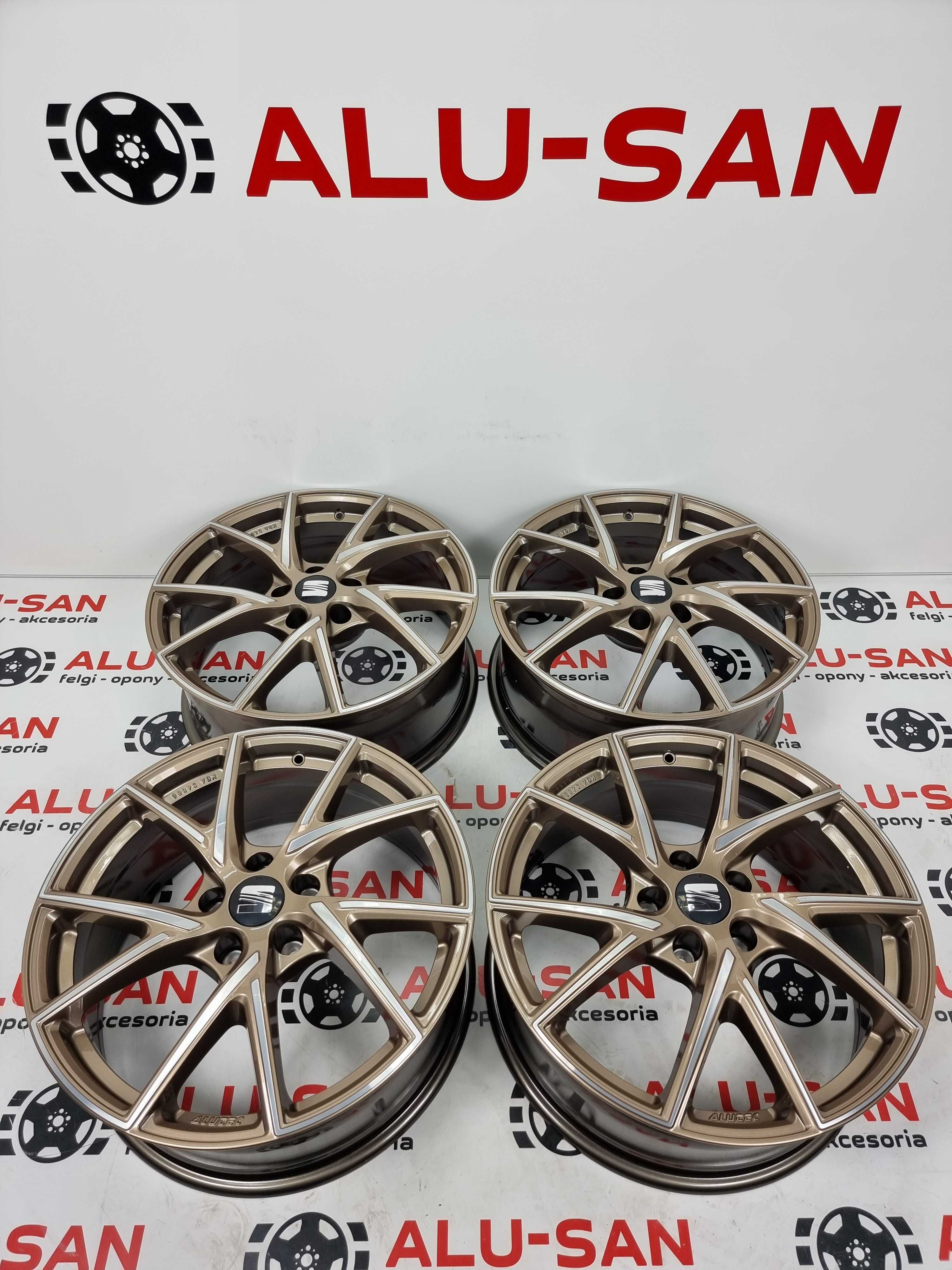 Nowe alufelgi SEAT 18" 5x112 Altea Ateca Leon Tarraco - Złote