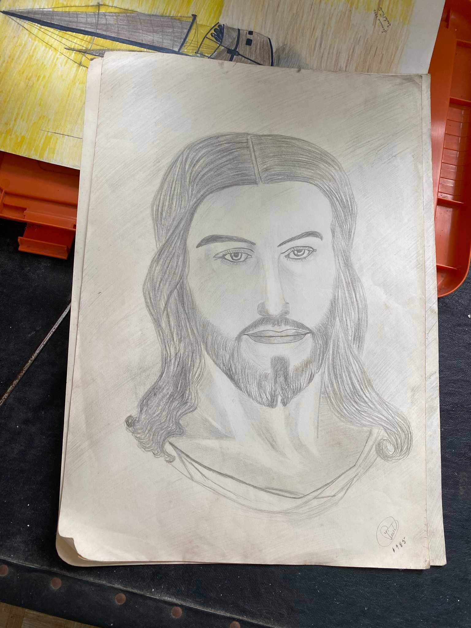 retrato desenhado a lapis