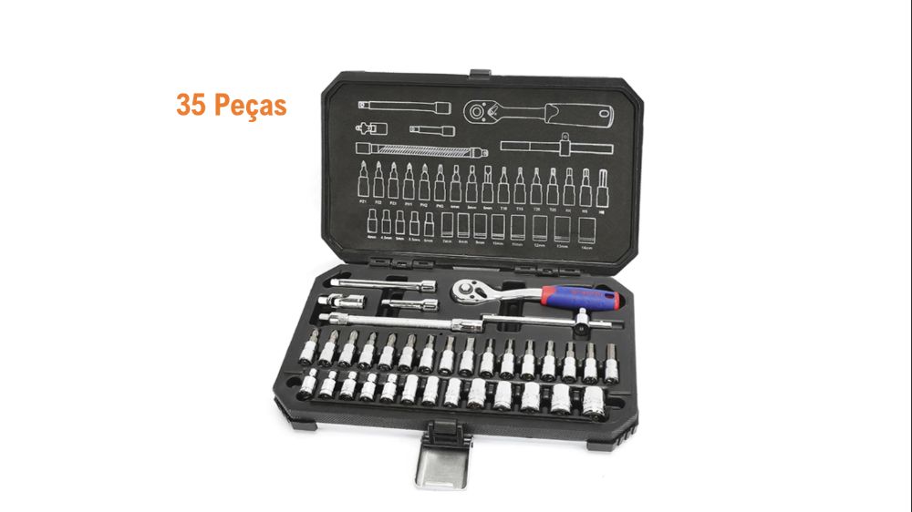 Kit de Ferramentas com Chave Torx Profissional (Novo)