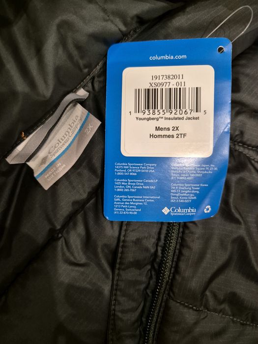 Куртка Columbia Youngberg Insulated jacket 3Xl,4Xl