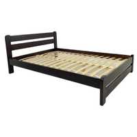Масивне дерев'яне ліжко міцне посилені ламелі односпальне двоспальне
