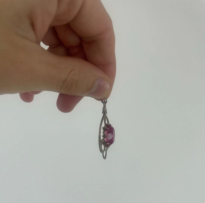 Антикварний кулон СРСР зі срібла 875 проби та позолотою