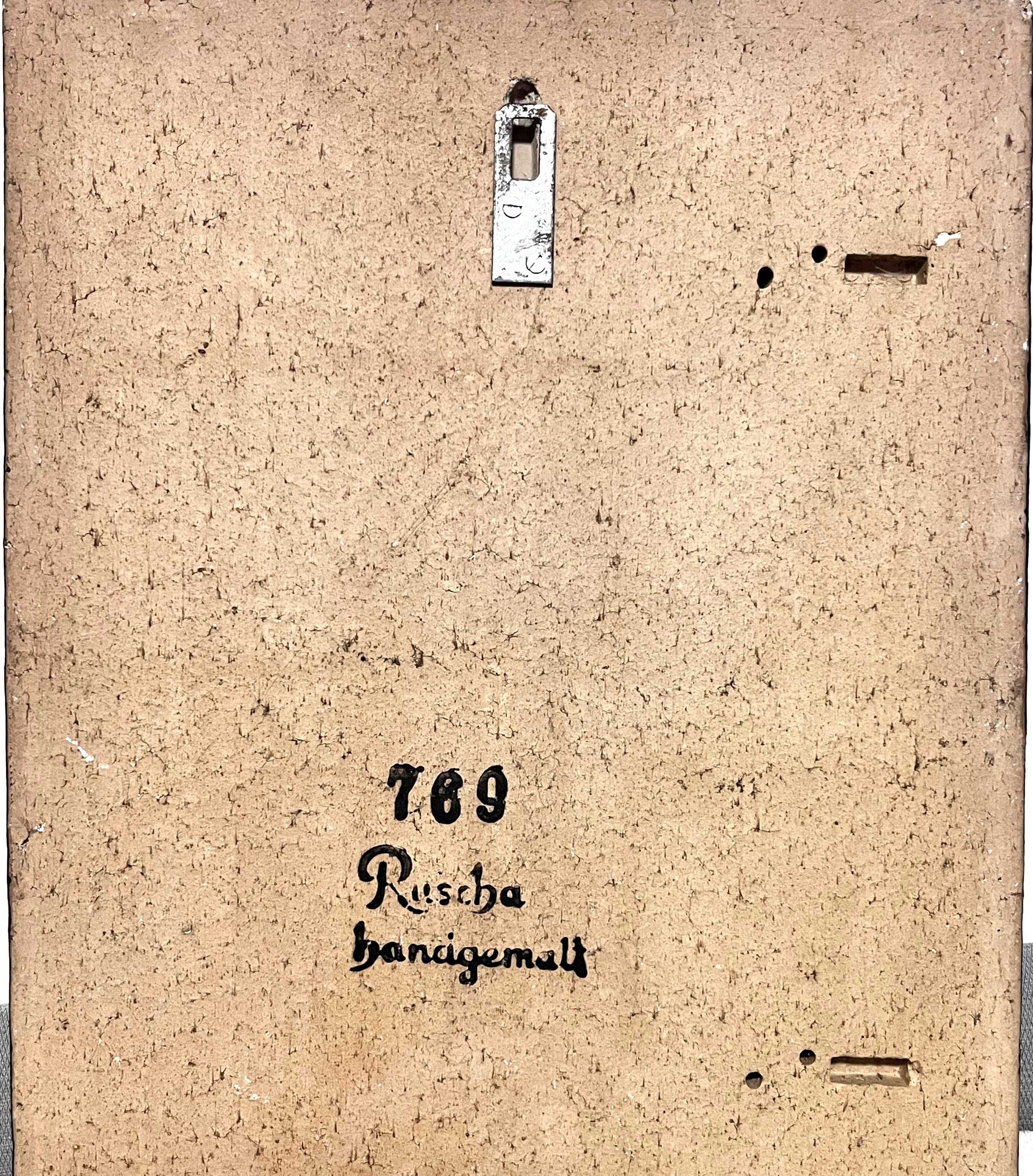 Ceramiczna plakieta Ruscha 769 Rumianki ręcznie malowane lata 70