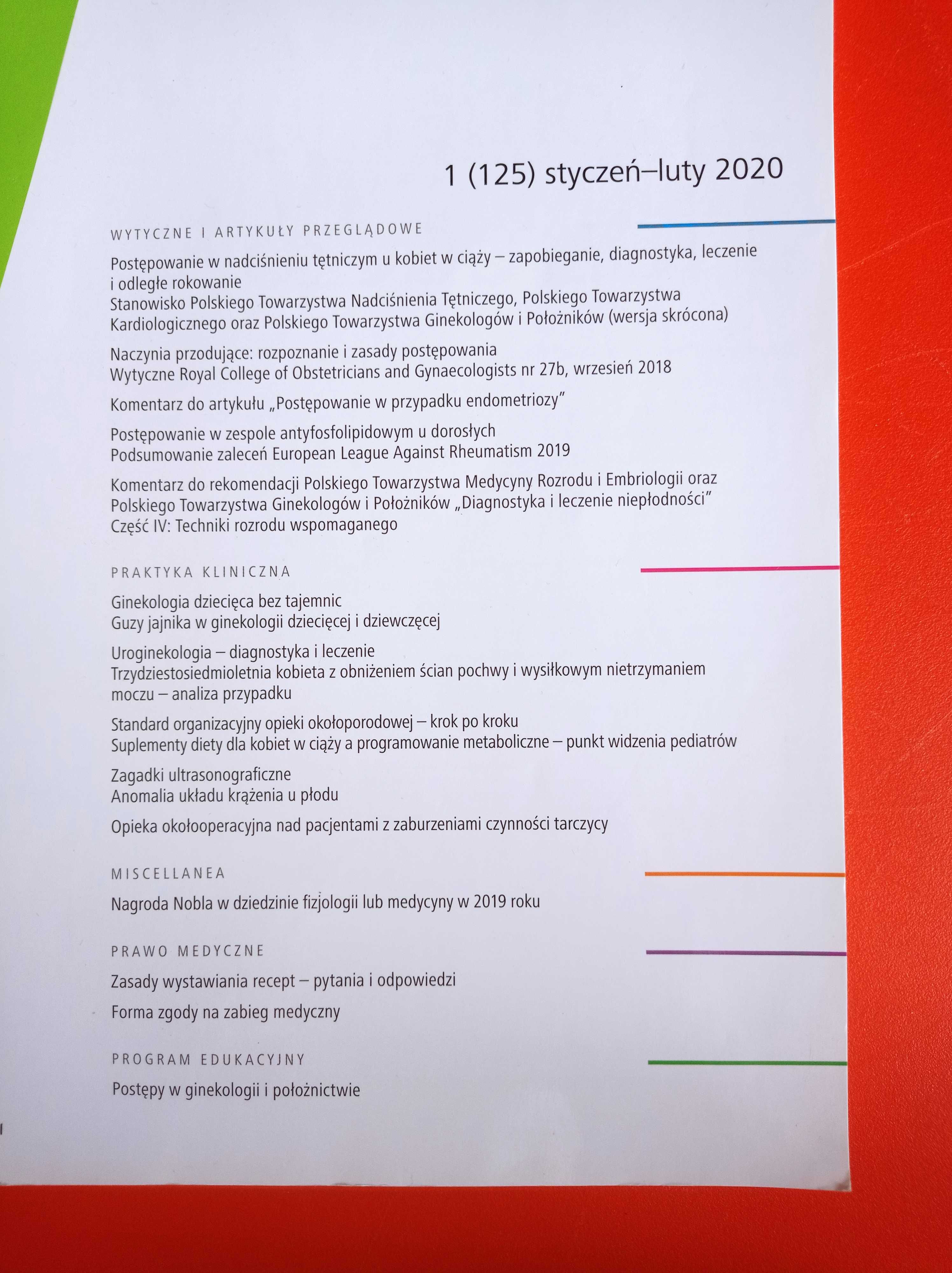 Ginekologia i Położnictwo 1/2020, styczeń-luty 2020